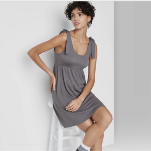 Wild Fable Gray Baby Doll Dress S - Picture 1 of 8